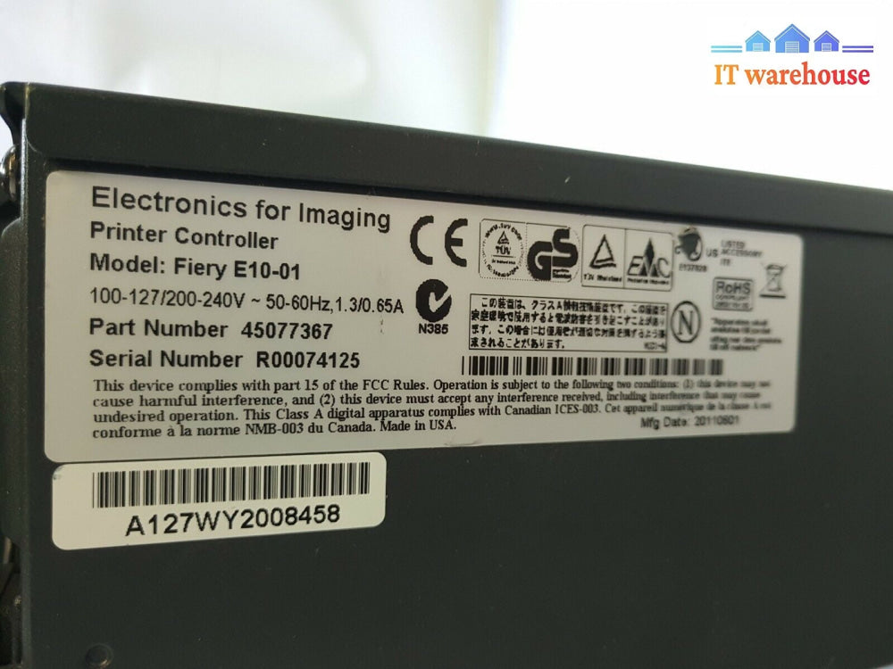 - Konica Minolta Fiery E10-01 Printer Controller For Bizhub C452 C552 C652 C220