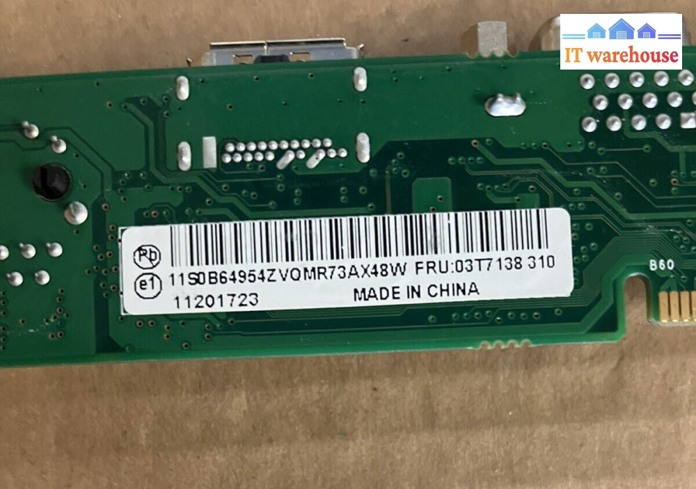 ~ Lenovo 11201723 FRU: 03T7138310 I/O Interface for M93Z W/ USB VGA Ethernet DP