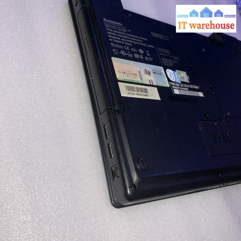 Lenovo 3000 G530 Intel T3400 15.4’’ 3GB 320GB Windows XP Pro SP3 Laptop (no BAT)