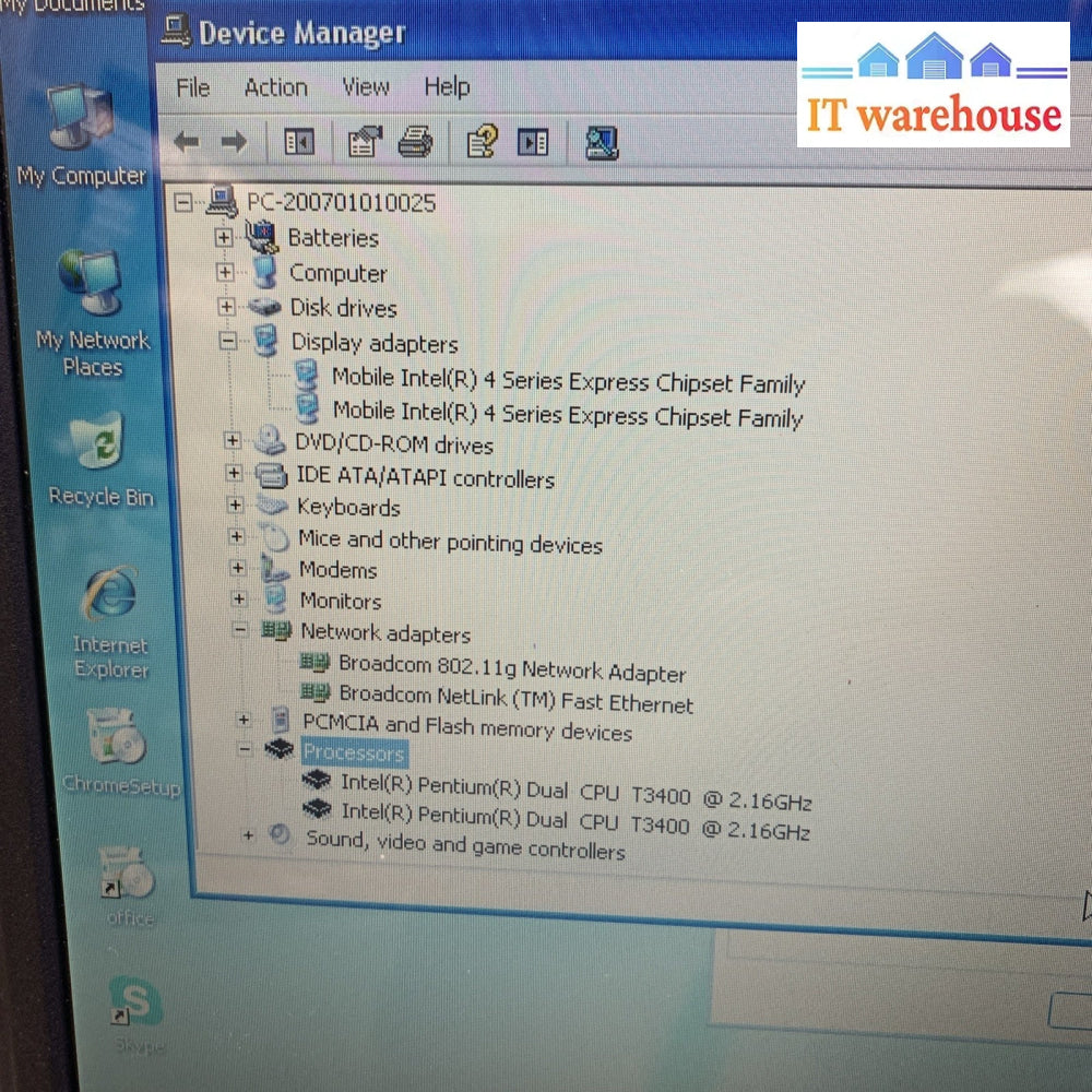 Lenovo 3000 G530 Intel T3400 15.4" 3GB 320GB Windows XP Pro SP3 Laptop (no BAT)