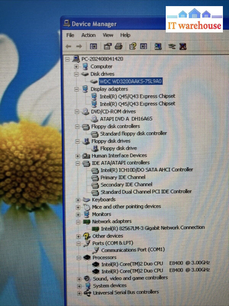 Lenovo 6209 ThinkCentre M58p Desktop Intel C2D CPU / 4GB RAM / 320GB HDD / XP ~