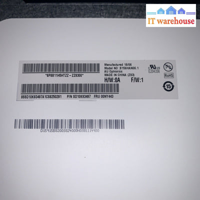 Lenovo FRU 00NY443 LCD Screen Matte FHD 1920x1080 Display 15.6’’