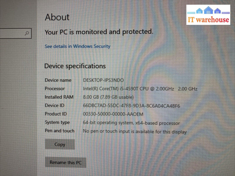 ~ Lenovo Mini Desktop PC Core i5-4590T CPU /8GB RAM /256GB SSD /WiFi /Win10 W/AC