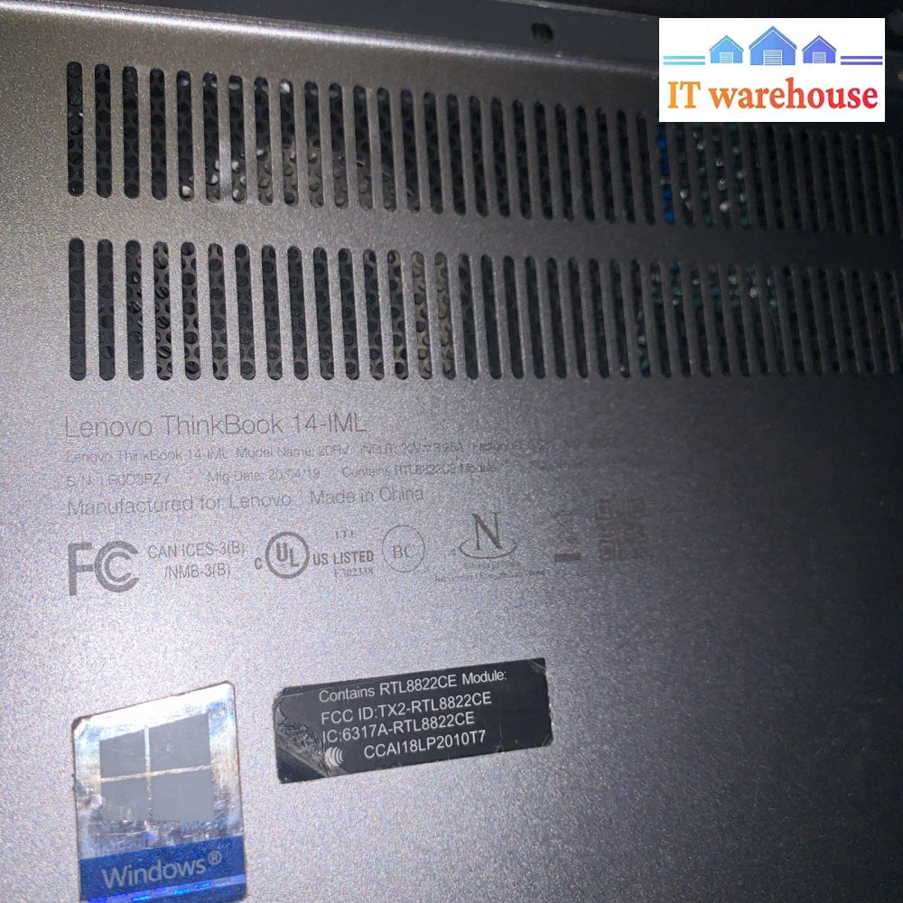 Lenovo ThinkBook 14-IML Laptop - Not Working Parts
