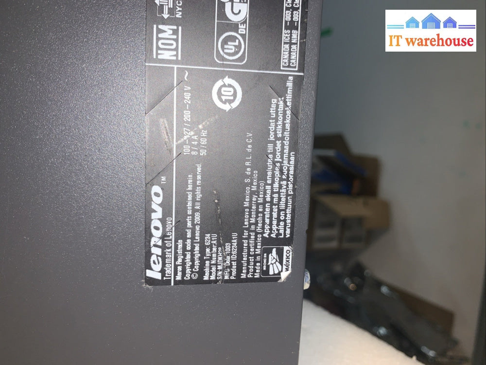 Lenovo ThinkCentre 6234 A1U Core 2 Duo 3.00GHz 4GB RAM 500GB Windows XP pro SP3
