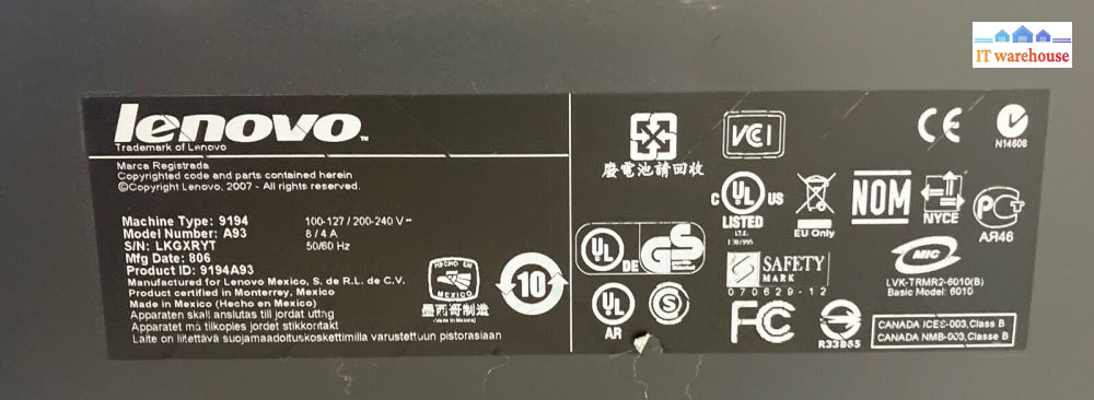 Lenovo ThinkCentre A93 Desktop Intel Core 2 Duo CPU / 2GB RAM / 500GB HDD / XP ~