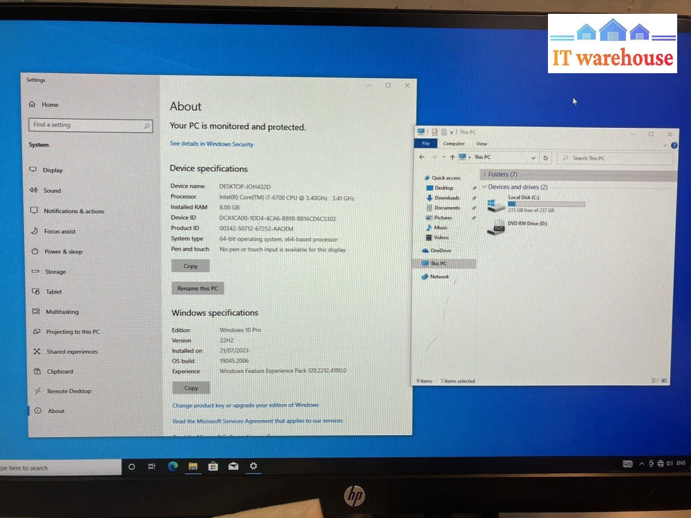 ~Lenovo ThinkCentre M700 Desktop PC i7-6700 3.4GHz / 8GB RAM / 240GB SSD / Win10