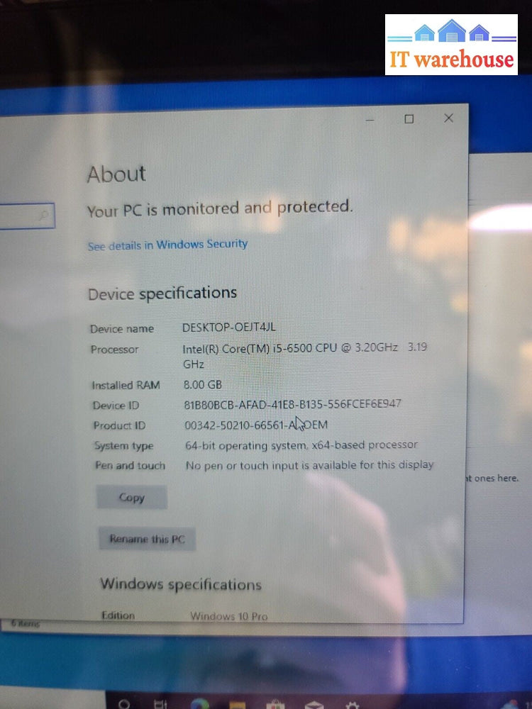 - Lenovo ThinkCentre M710t Mini Tower W/ i5-6500/ 8GB DDR4/ 128GB SSD /Win 10