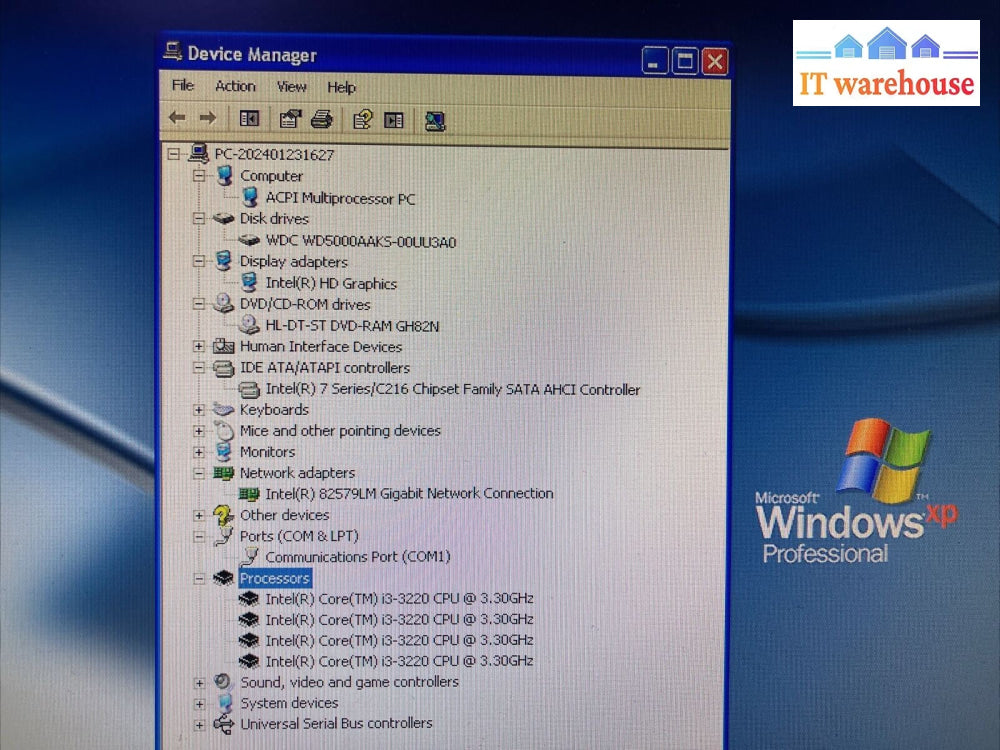 Lenovo ThinkCentre M82 SFF i3-3220/4GB RAM 500GB Windows XP sp3 (9 pin serial)