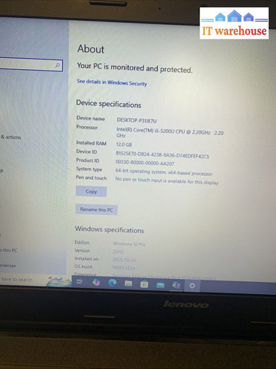 Lenovo ThinkPad B50-80 15.6" HD i5-5200U 12GB RAM 240GB New SSD Win 10 + AC Adap