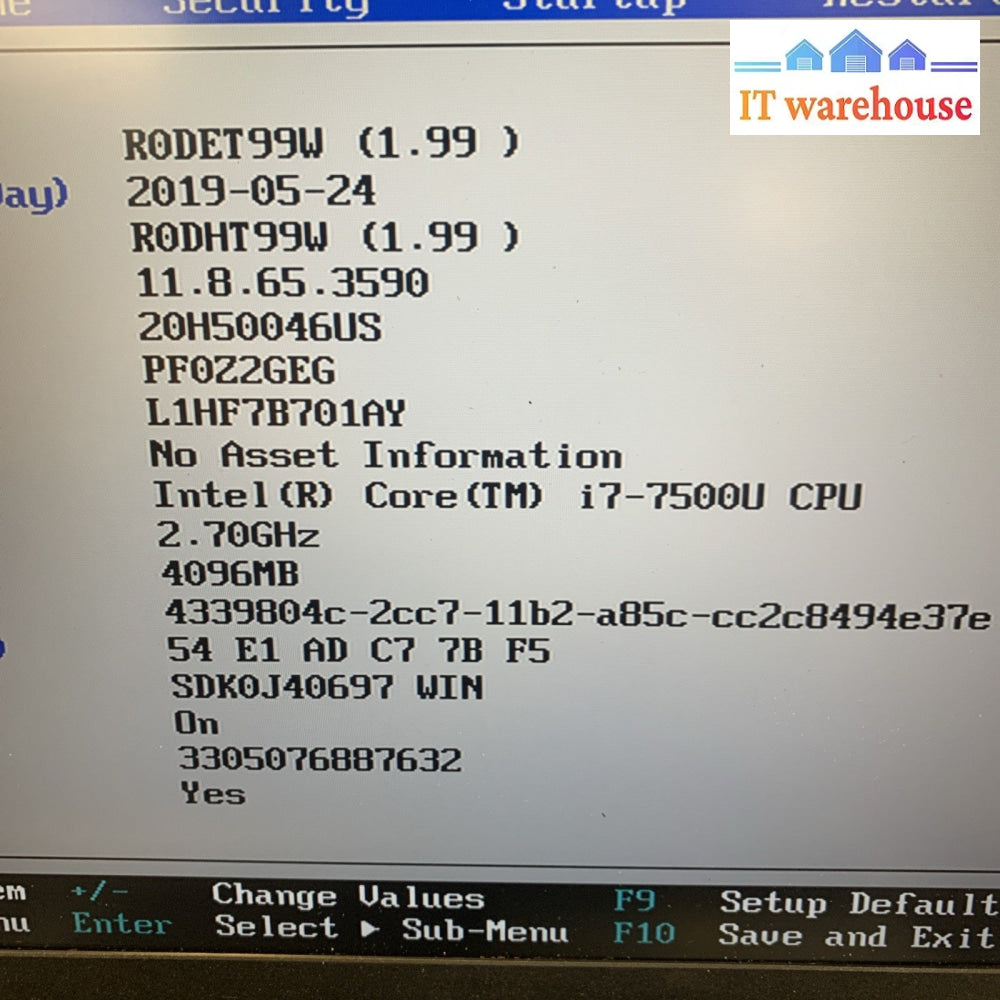 Lenovo ThinkPad E570 15.6’’ i7-7500U laptop parts (Boot to BIOS)