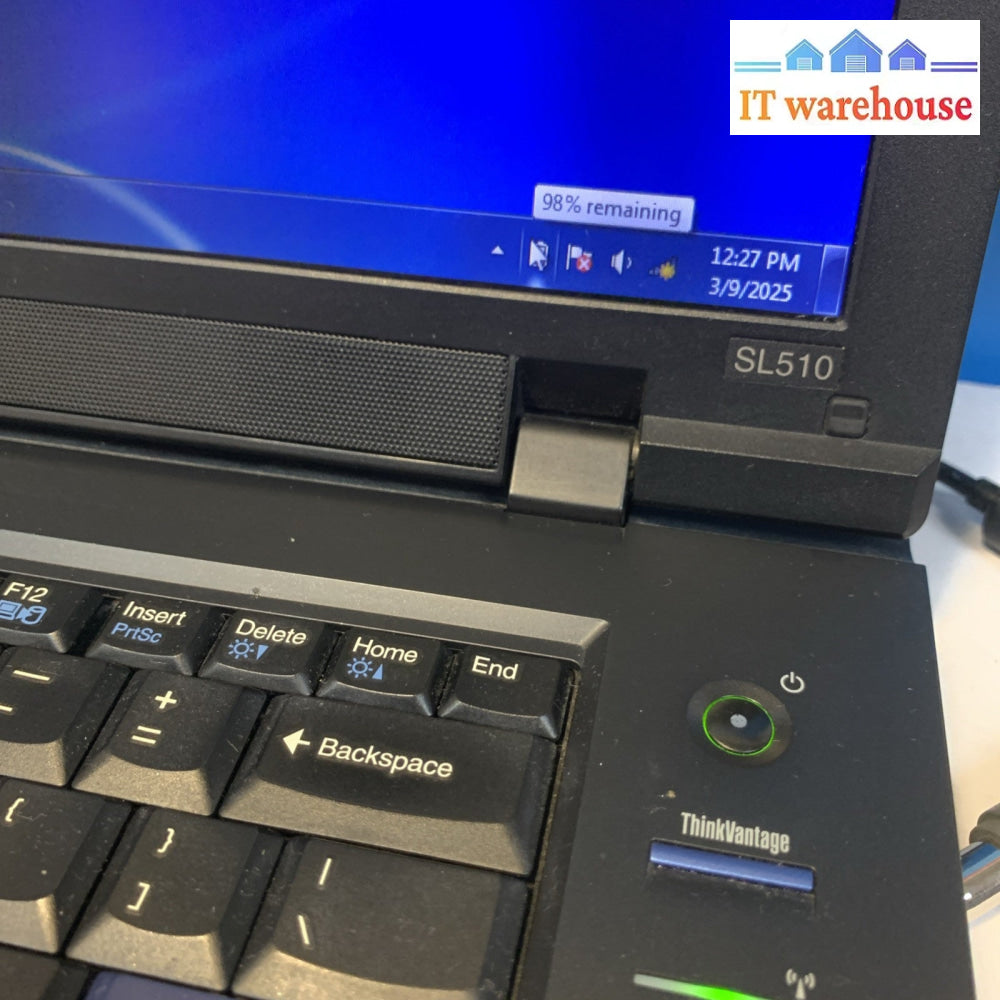 Lenovo ThinkPad SL510 15.6’’ Webcam C2D 2GHz 4GB Ram 120GB Hd Win7/Office 2013