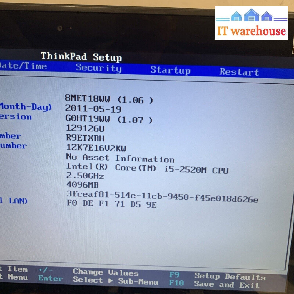 Lenovo ThinkPad X1 / 1291-26U 13.3'' laptop working motherboard/screen