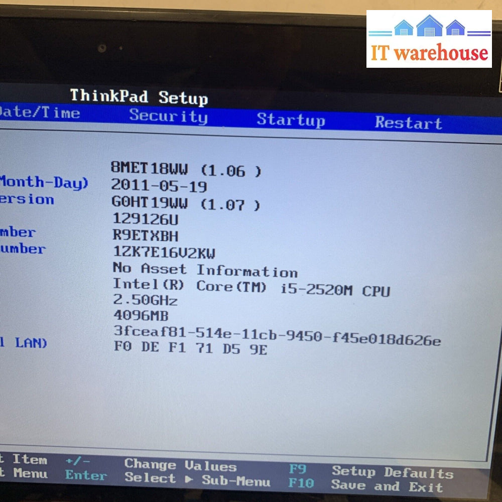Lenovo ThinkPad X1 / 1291-26U 13.3’’ laptop working motherboard/screen