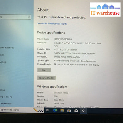 Lenovo ThinkPad X230 Laptop i5-3320M 2.6GHz 8GB 240GB SSD (1000 + days) Win10