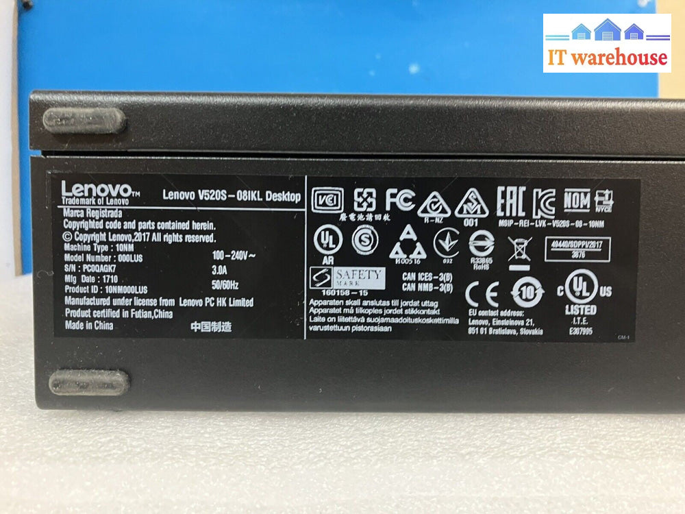 ~ Lenovo V520S-08IKL SFF Desktop Core i5-7400 3.0GHz 4GB RAM 500GB HDD Windows10