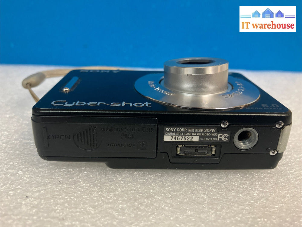 ~ (Lens Bad, For Parts) Sony Cyber-Shot DSC-W50 CARL ZEISS Vario-Tessar Camera