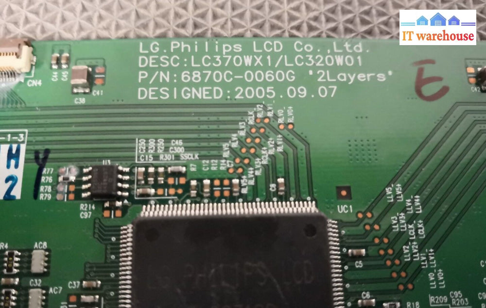 - Lg 32Lx2R-Zj 32Lc4D-Ua T-Con Board Lc370Wx1/Lc320W01 6870C-0060G @