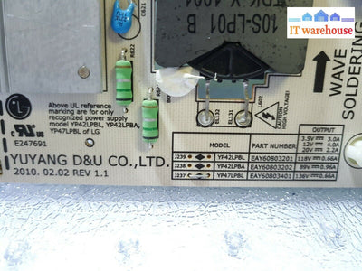 - LG 47LE5400 TV  Power Supply Board  EAY60803201/ EAY60803202 Tested