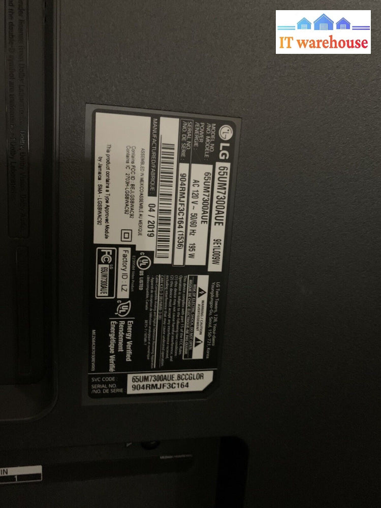 Lg 65Um7300Aue Power Supply Board Lgp65T-19U1