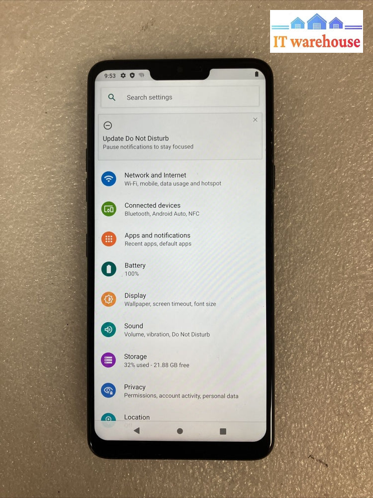 Lg G7 One 6.1’ Smart Phone / 32Gb Storage 4Gb Ram Black 4G Lte Unlocked ~