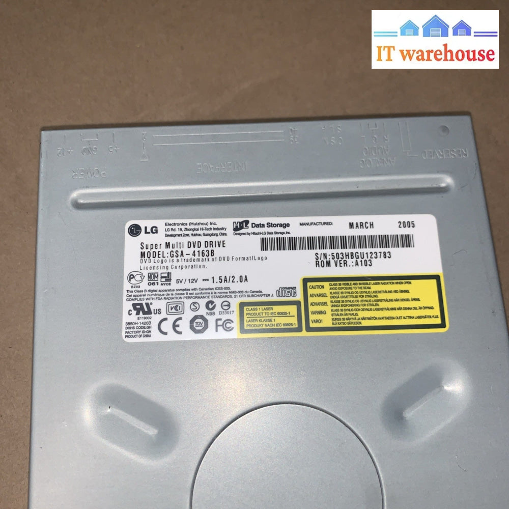 LG GSA-4163B Super Multi IDE DVD±RW DVD-RAM Burner Drive Tested Working