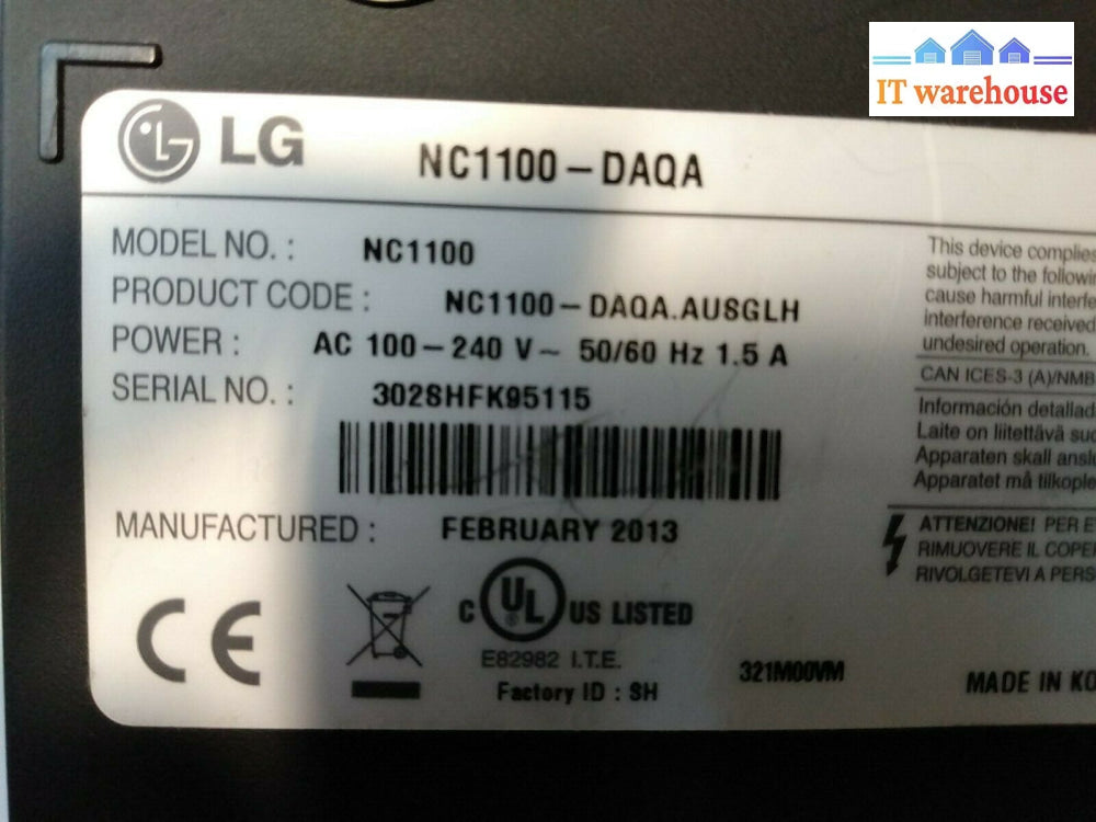Lg Nc1100-Daqa Digital Signage Appliance - Intel Celeron P4500 2Gb Ram No Ssd