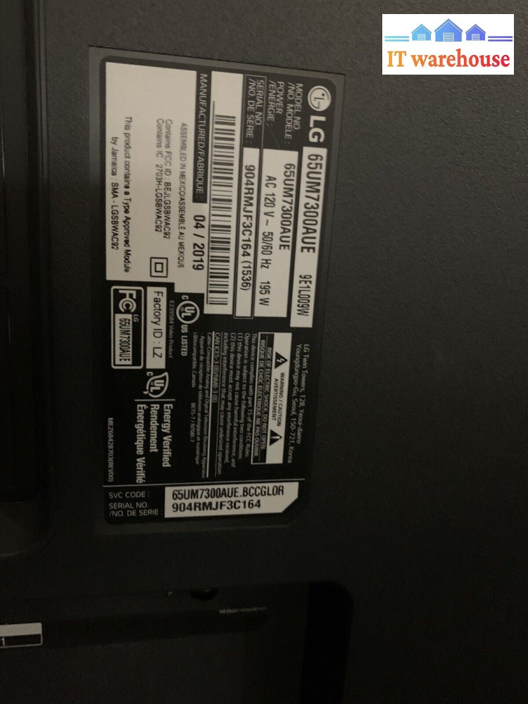LG TV 65UM7300AUE MAIN BOARD MAINBOARD