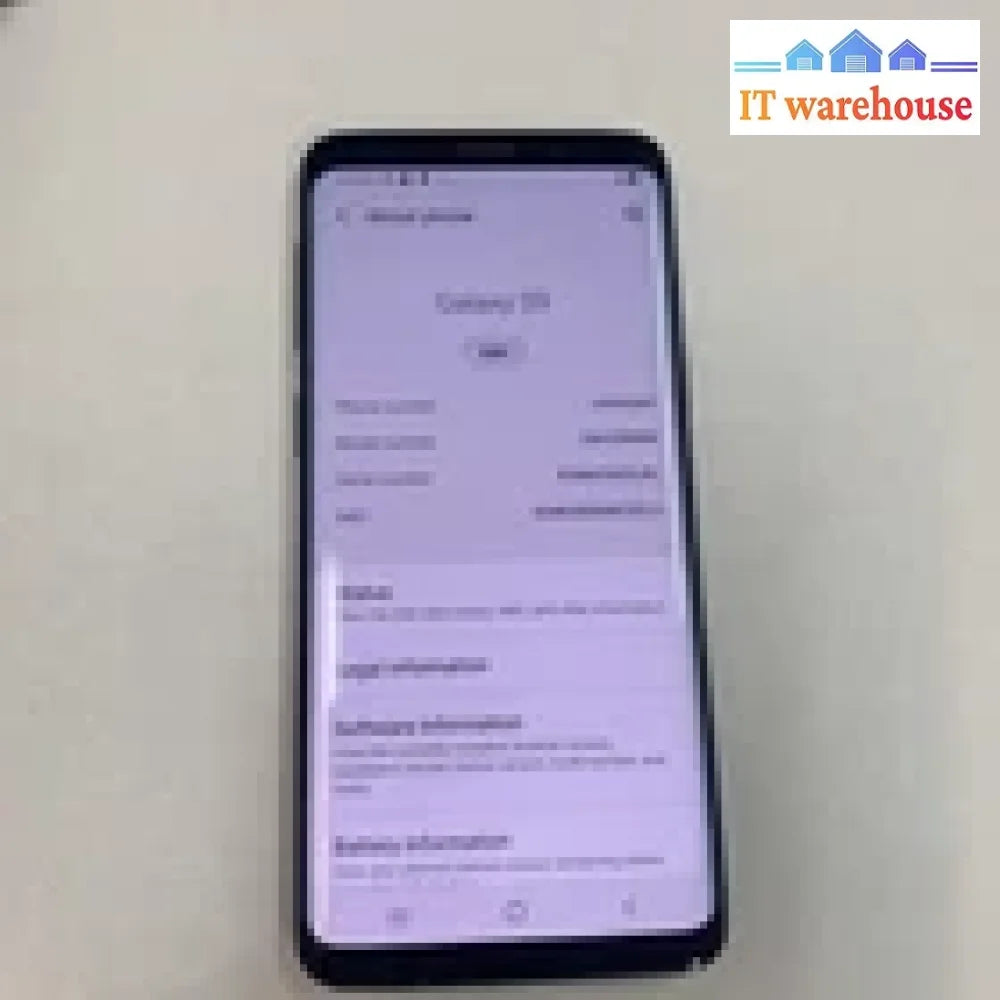 Like New (Carrier: Fido Rogers) Samsung Galaxy S9 SM-G960W 64GB Midnight Black