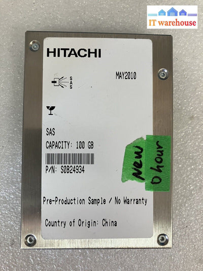 ~(Like New) Hitachi 0B24934 100GB 3.5" Fcal Solid State Drive S0B24934 (0 Hours)