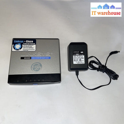Linksys Cisco Sd2005 5-Port 10/100/1000 Gigabit Switch W/ Adapter