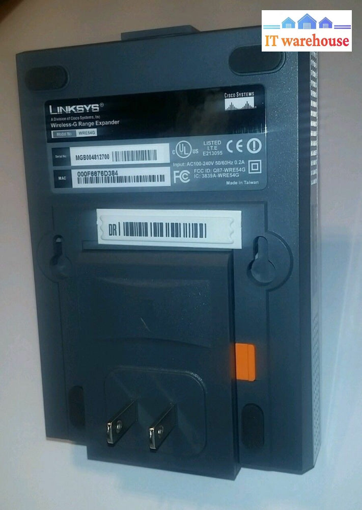 Linksys Model: WRE54G Wireless G Range Expander @@@