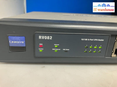 Linksys Rv082 100 Mbps 8-Port 10/100 Wired Vpn Router Gateway ~