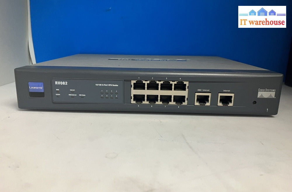 Linksys RV082 100 Mbps 8-Port 10/100 Wired VPN Router Gateway ~