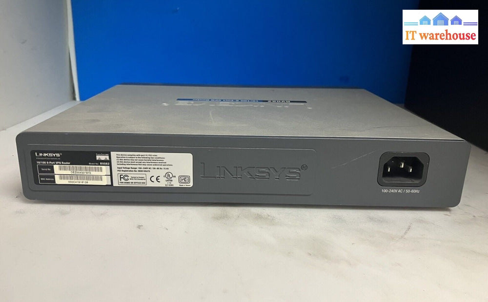 Linksys RV082 100 Mbps 8-Port 10/100 Wired VPN Router Gateway ~