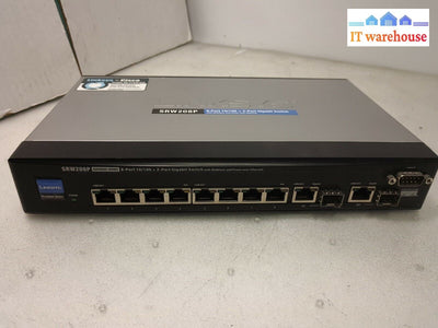 - Linksys SRW208P 8-Port 10/100 + 2 Port Gigabit Switch  (NO ADAPTER)