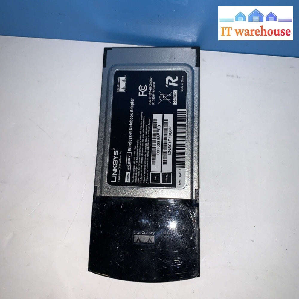 Linksys Wireless-N Wpc300n Notebook Adapter