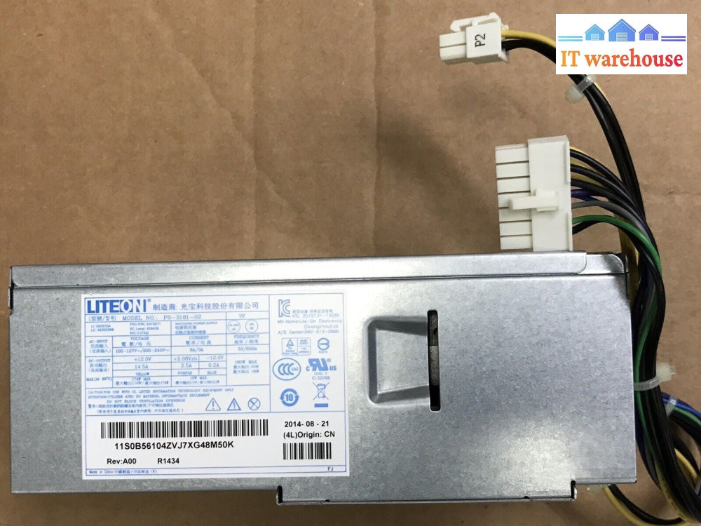 + LITEON PS-3181-02 180W SFF  POWER SUPPLY 54Y8871 for IBM THINKCENTRE M79 @@@