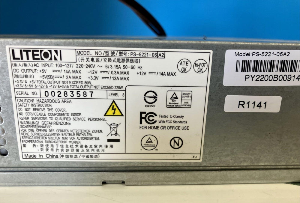 Liteon Ps-5221-06 220W (20 + 4) Pin Sff Desktop Power Supply Ps-5221-06A2 ~