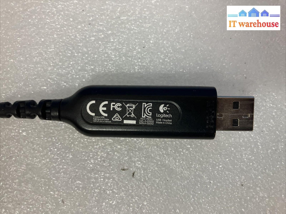 ~ Logitech Corded USB Headset With Microphone DZL-A-0052 *Tested*