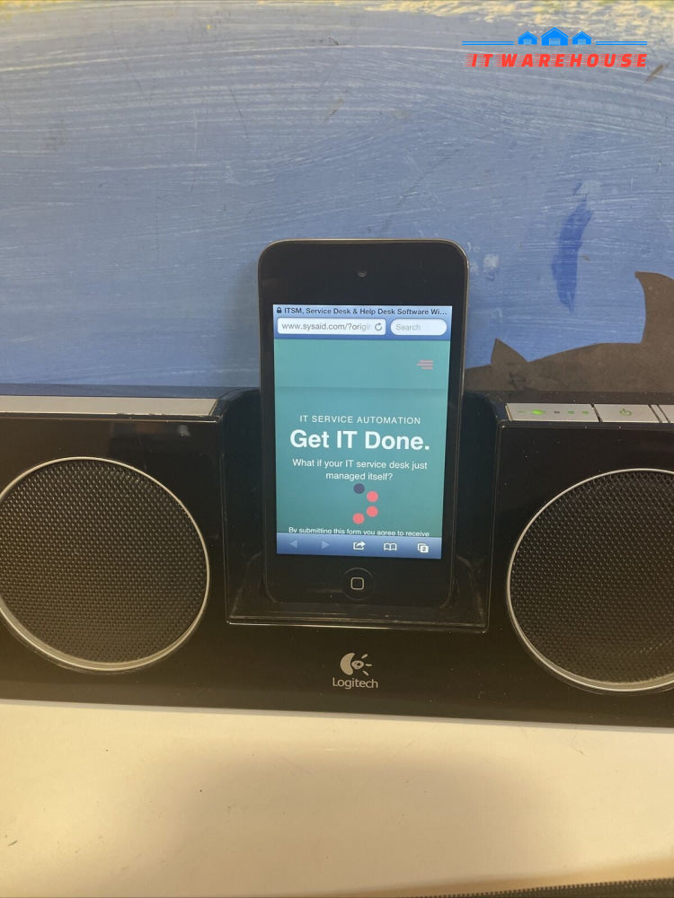 Logitech PURE-FI Anywhere 2 Docking Speaker System + Apple A1367 iPod Touch 4th 