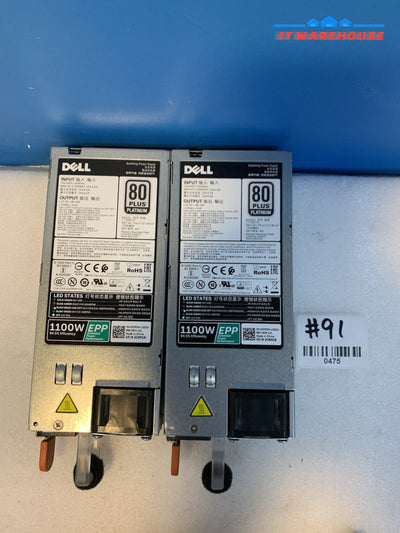 Lot 2 Dell PowerEdge 1100W 80+ Platinum L1100E-S1 Switching Power Supply 0CMPGM