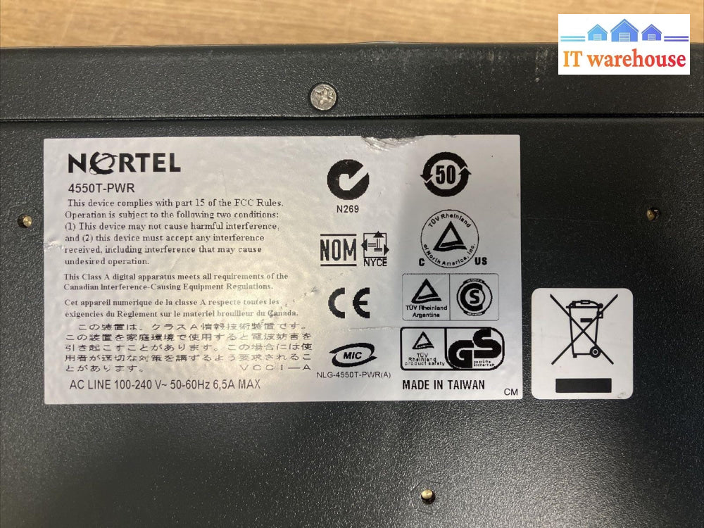 ~ Lot 2x Nortel Avaya 4550T-PWR AL4500A12-E6 48-Port PoE Ethernet Routing Switch