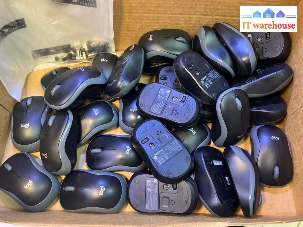 ~ (Lot 4x) Logitech M185 Black Wireless Optical Mouse + USB receiver