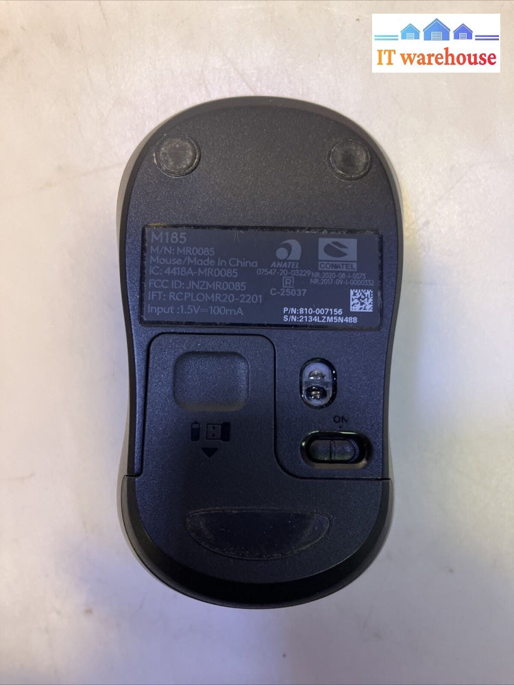 ~ (Lot 4x) Logitech M185 Black Wireless Optical Mouse + USB receiver