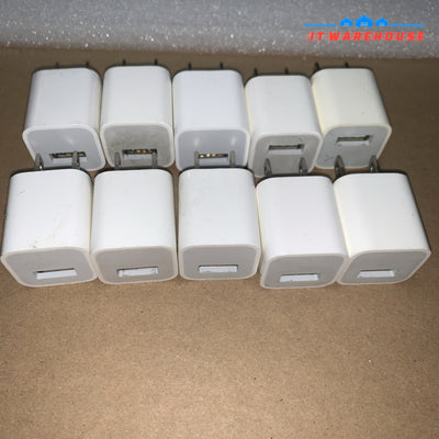 Lot of 10 Apple USB 5V power adapter charger for cell phone's, etc.