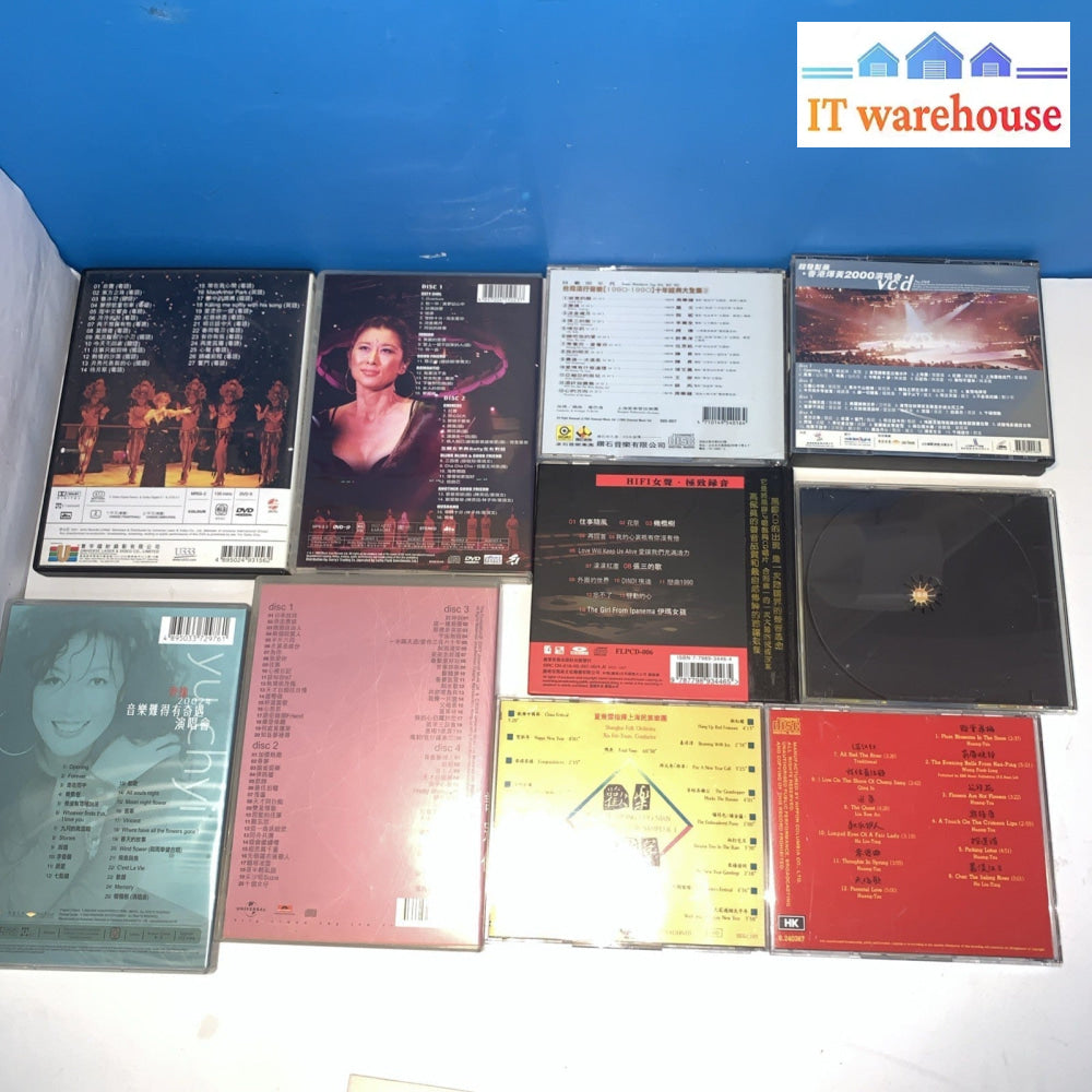 Lot of 10 Chinese /Hong Kong music CD DVD sets