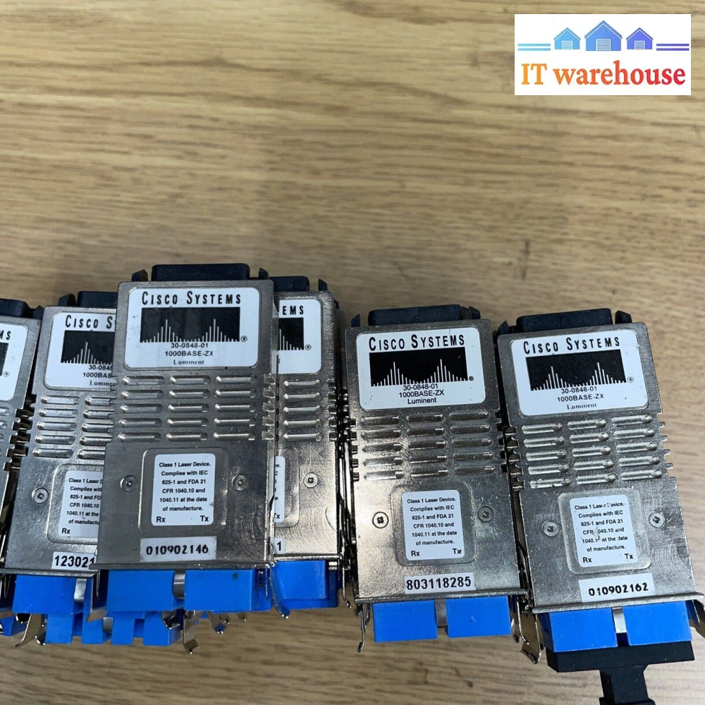 LOT OF 10 Cisco 30-0848-01 1000Base-ZX GBIC Transceiver Module (#B)
