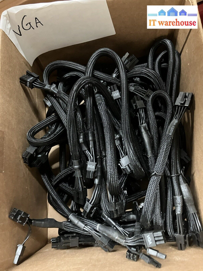 ~ (Lot of 10) EVGA VGA PCIe PSU Cable 8-Pin to 8-Pin (6-Pin + 2-Pin) Power Cable
