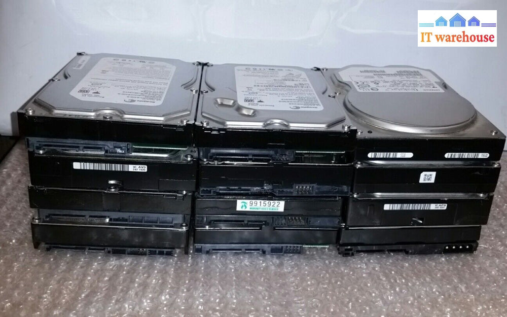 Lot of 10 Hard Drive 3.5’’ HDD Scrap -GOLD Platinum Or Display(not drilled)